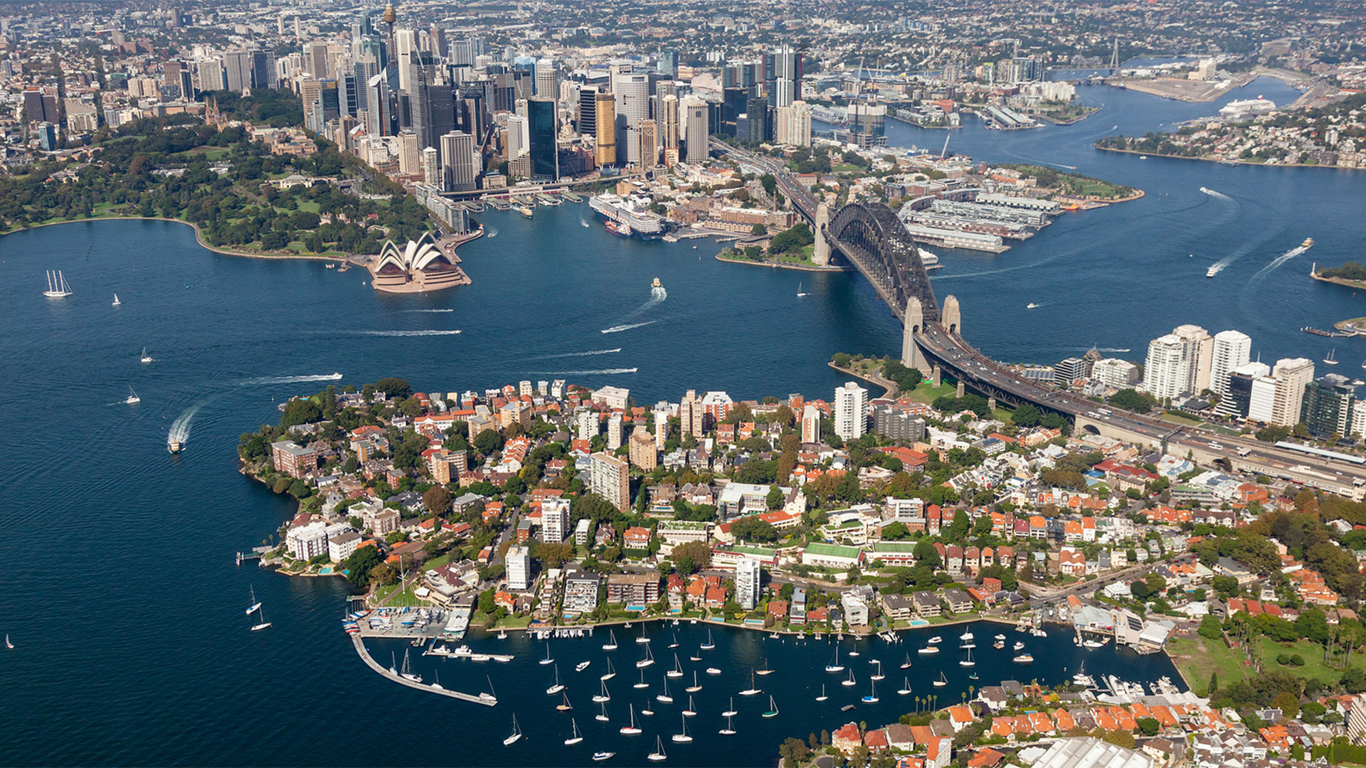 Birds eye view of Sydney, Australia