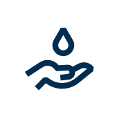Waterdrop in hand | icon