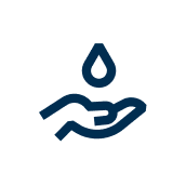 Waterdrop in hand | icon