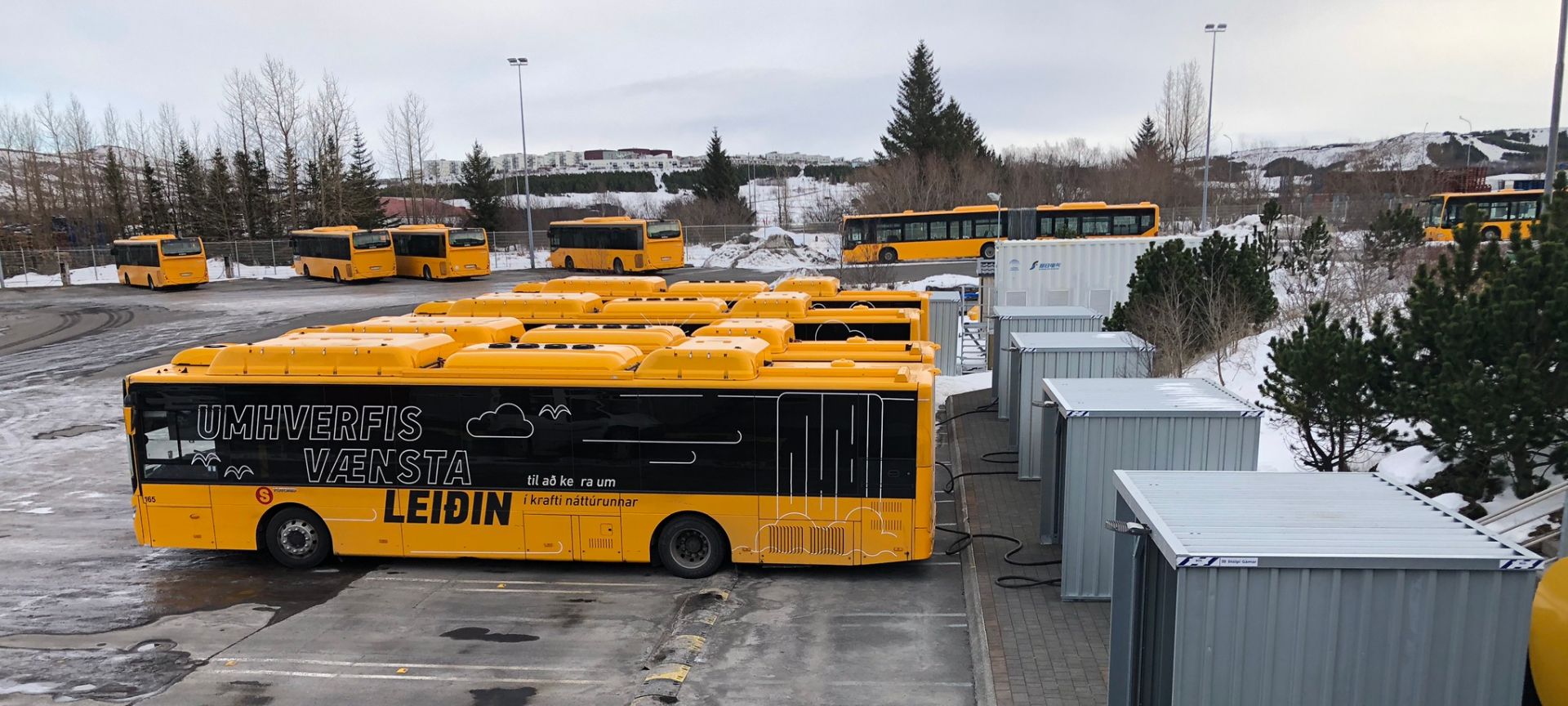 Busstation in Iceland